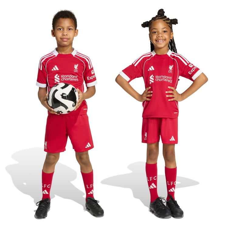 Kit adidas Kids Liverpool Fc 2025-2026 Home Strawberry Red