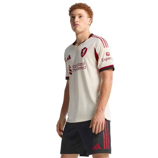Jersey adidas Liverpool Fc Authentic 2025-2026 Away Wonder White