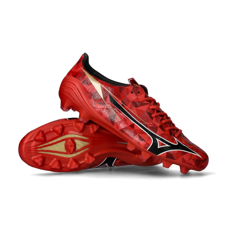 Football Boots Mizuno Mizuno Alpha II Elite FG Red-Black-Gold