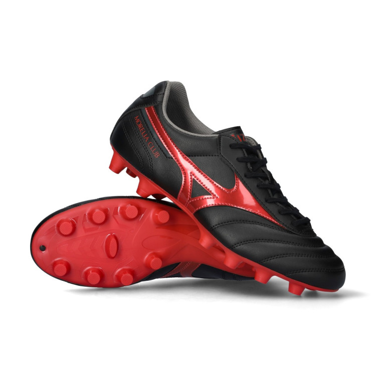 Football Boots Mizuno Morelia II Club FG Black-Red-Black - Fútbol