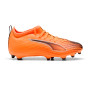 Kids Ultra 6 Match FG/AG-Heat Fire-Black-Glowing Red