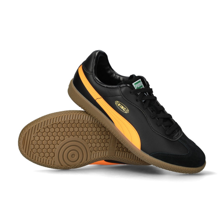 Zapatilla de Fútbol sala Puma King 21 IT Black-Heat Fire - Fútbol