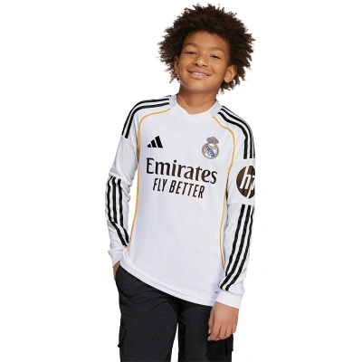 Real Madrid Primera Equipación M/L 2025-2026 Niño Jersey