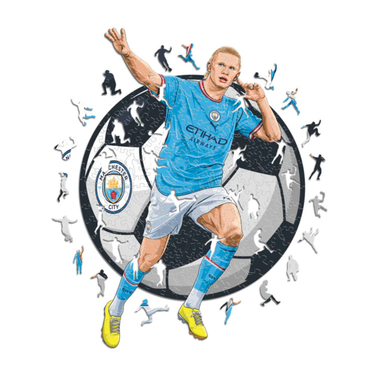 ICONIC PUZZLES Erling Haaland Puzzle Madera (150 Piezas) blue