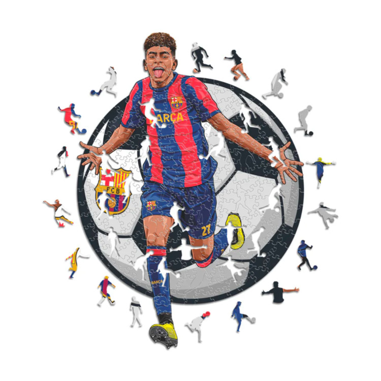 ICONIC PUZZLES Lamine Yamal Wooden Puzzle (150 Pcs) red Fútbol