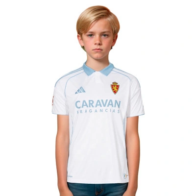 Kids Real Zaragoza 2025-2026 Home Jersey