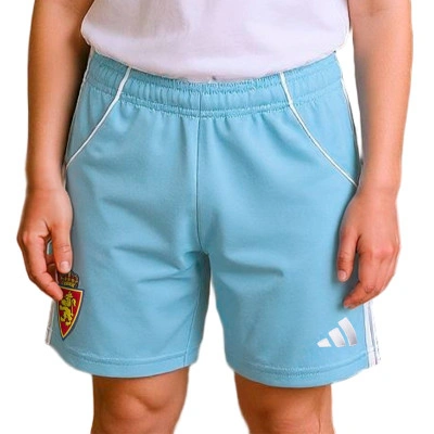 Kids Real Zaragoza 2025-2026 Home Shorts