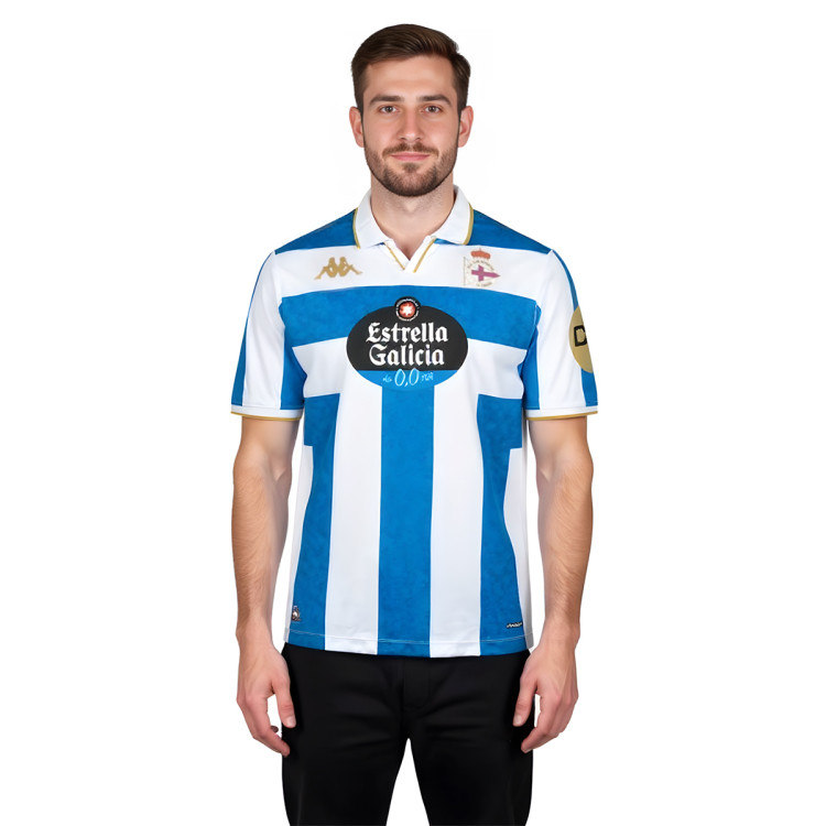 Jersey Kappa Deportivo La Coruña 2025-2026 Home Blue Royal-White