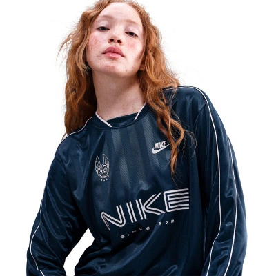 Nike Sportswear Long-Sleeve Jersey 'Midnight Navy Silt Red' (Women's) — photo 5