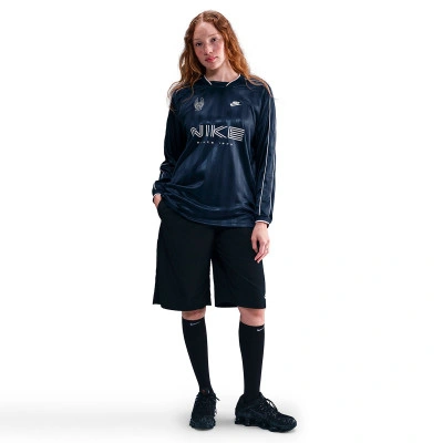 Nike Sportswear Long-Sleeve Jersey 'Midnight Navy Silt Red' (Women's) — photo 6