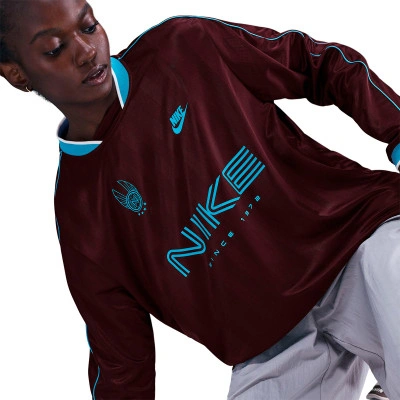 Nike Sportswear Long-Sleeve Jersey 'Burgundy Crush Baltic Blue' (Women's) — foto 5