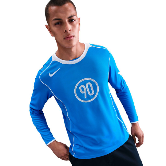 T-Shirt Nike Total 90 DriFIT Long Sleeve Lt Photo Blue/White/White