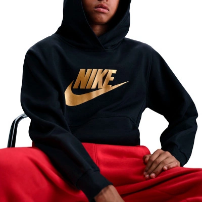 Nike Sudadera Club Fleece Hdy Gold Satn Niño — foto 3