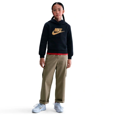 Nike Sudadera Club Fleece Hdy Gold Satn Niño — foto 5