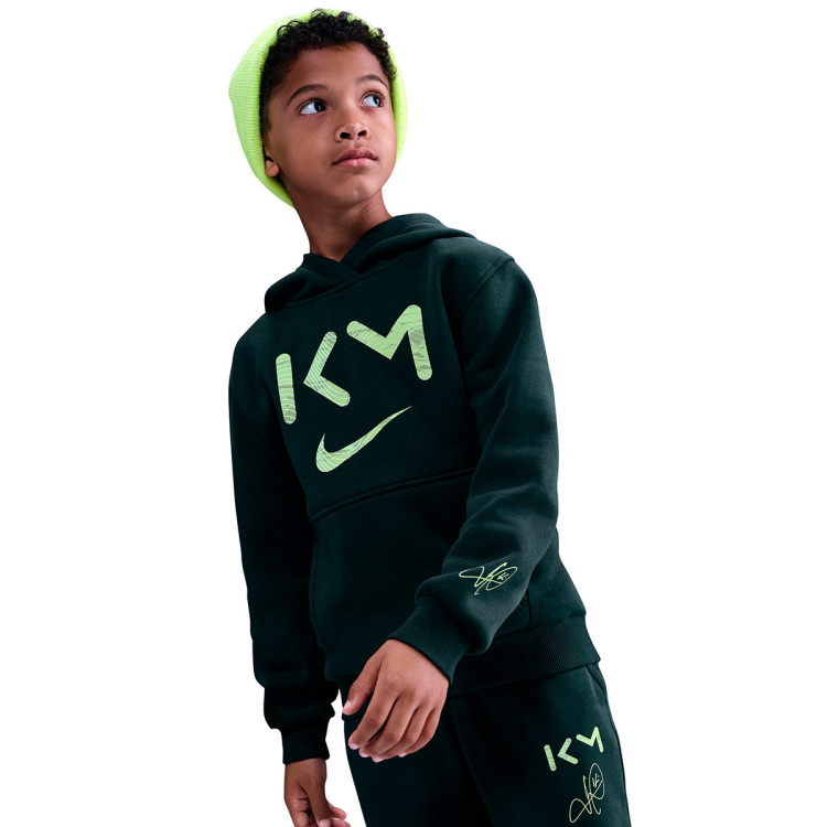 Sweatshirt Nike Kylian Mbappé Club Fleece Niño Seaweed- Limelight