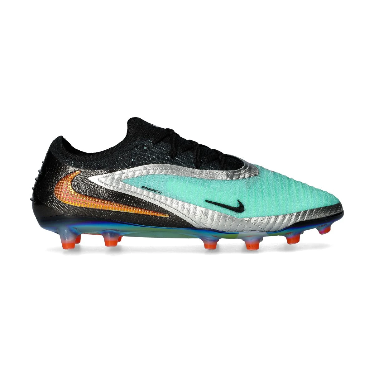 Nike - Chaussure de football Phantom 6 Elite AG, Unisex, Chrome-Black, 10 USA