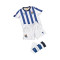 Conjunto Macron Real Sociedad Primeiro Equipamento 2025-2026 Bebé