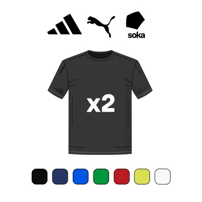 2 camisetas Adidas Entrada - Puma TeamLiga - Soka Pack