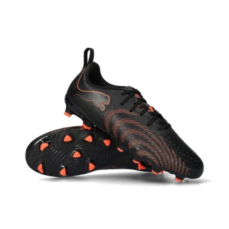 Bota Future 9 Play FG/AG Niño Puma Black-Glowing Red-Strong Gray