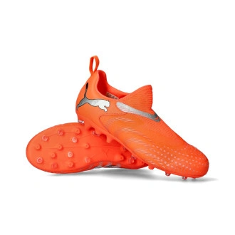 Bota Future 9 Match LL MG Niño Puma Red-Puma White-Glowing Red-Puma Black
