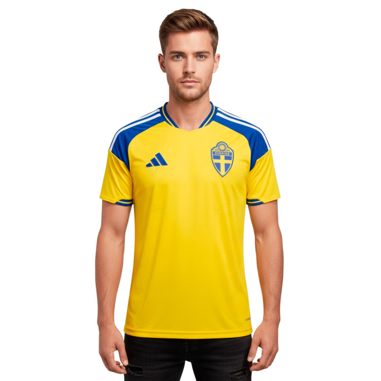 Jersey adidas Sweden Home Kit World Cup 2026 Yellow - Fútbol Emotion