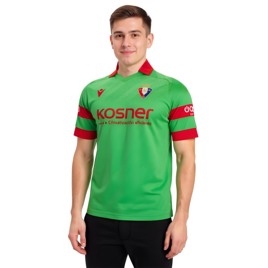 Jersey Macron Ca Osasuna 2025-2026 Away Green-Red - Fútbol Emotion