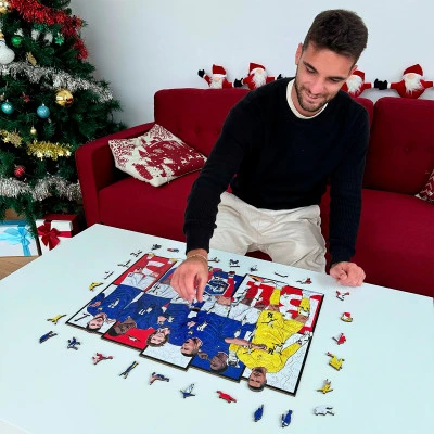 Francia Equipo Puzle Madera (150 Piezas)