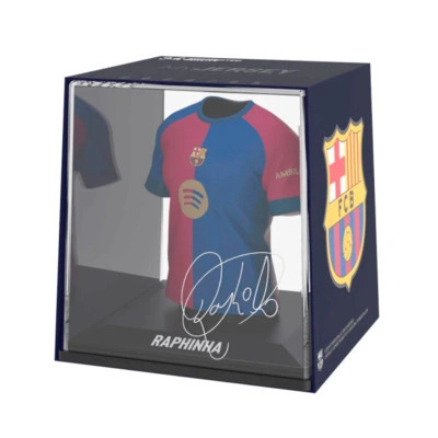 Vitrina camiseta FCB Raphinha 2024-2025