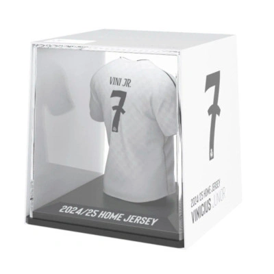 Boîte vitrine du maillot du Real Madrid de  Vini Jr. 2024-2025