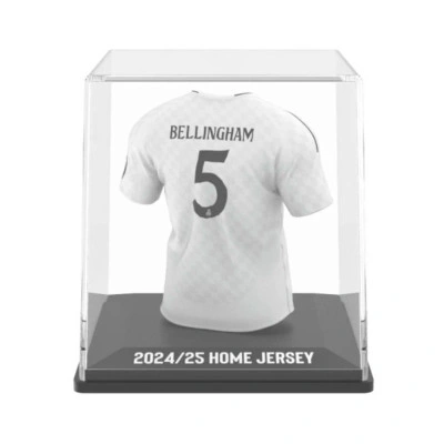 Boîte vitrine du maillot du Real Madrid de Bellingham 2024-2025
