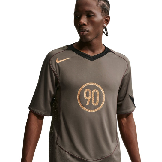 T-Shirt Nike Total 90 Ironstone-Black-Burgundy Crush-Metallic Gold