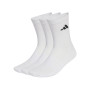 Essentials Crew (3 Pares)-White-White-Black