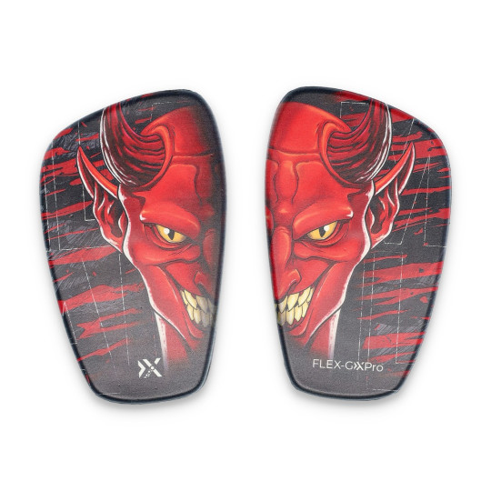 Espinillera SOXPro FLEX-GXPro Icone Devil Rojo - Fútbol Emotion