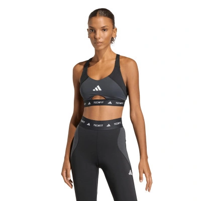 adidas Sujetador de entrenamiento con bloques de colores para impacto medio TECHFIT — photo 3