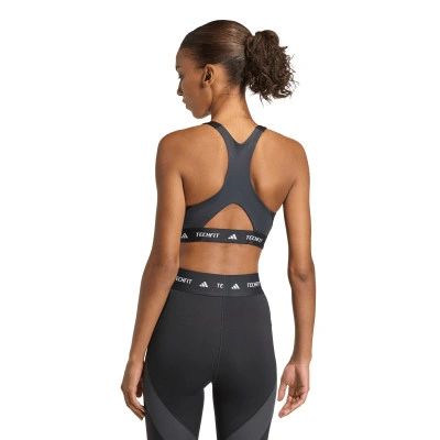 adidas Sujetador de entrenamiento con bloques de colores para impacto medio TECHFIT — photo 4