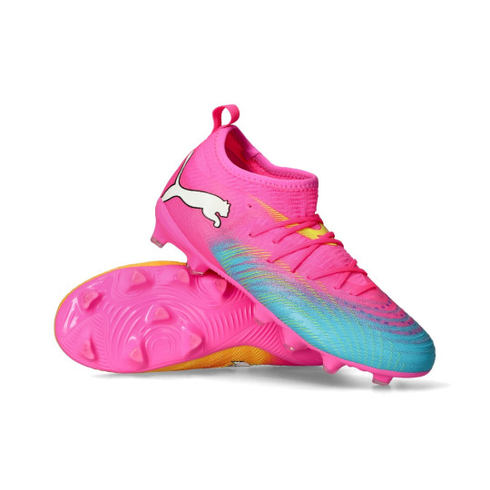 Football Boots Puma Kids Future 9 Match FG/AG Poison Pink-Sun