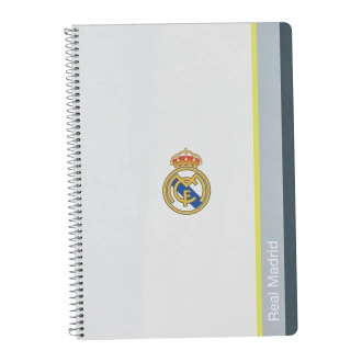 Cuaderno Folio tapa dura Real Madrid 80 hojas Blanco