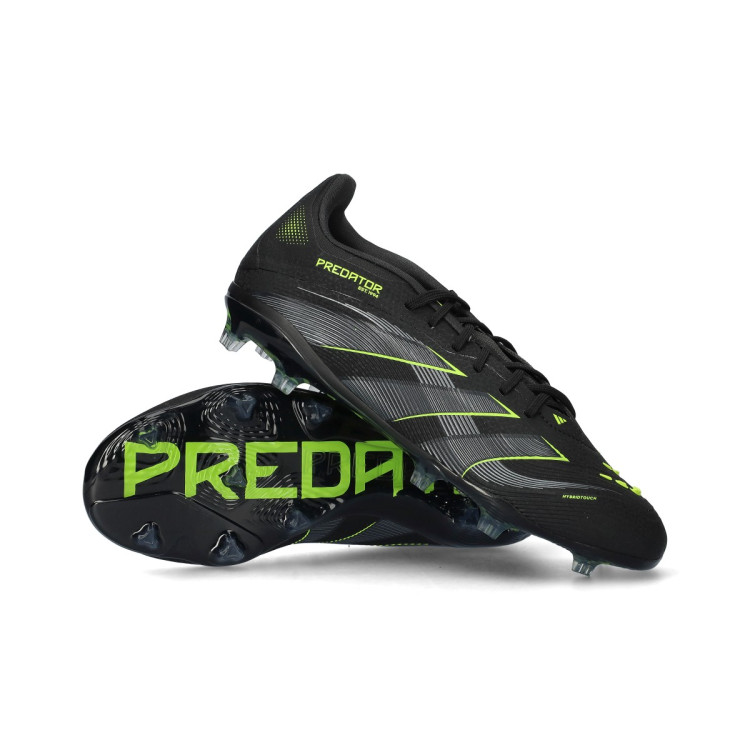  Predator サッカーシューズ 黒/黄緑 Bota de fútbol adidas Predator Elite FG Niño Core Black-Carbon