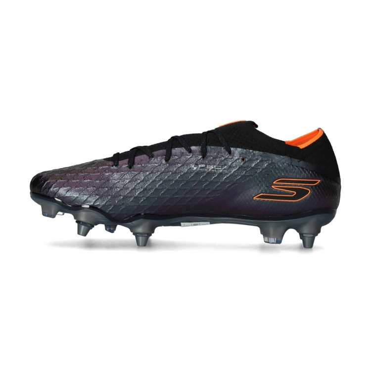 bota-skechers-diamond-sg-black-orange-2