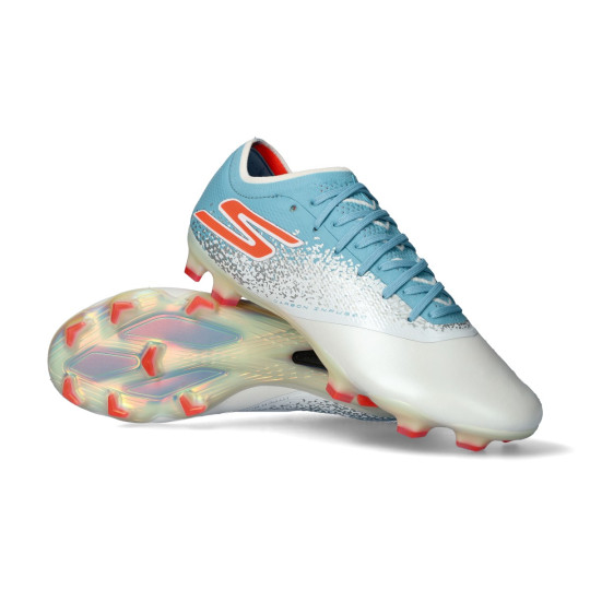 Razor Toco Taco de fútbol Skechers Razor 1.5 Elite FG White-Turquoise - Fútbol Emotion