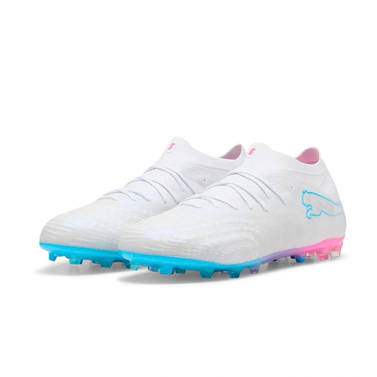 bota-puma-future-9-ultimate-white-mg-puma-white-luminous-blue-pink-4