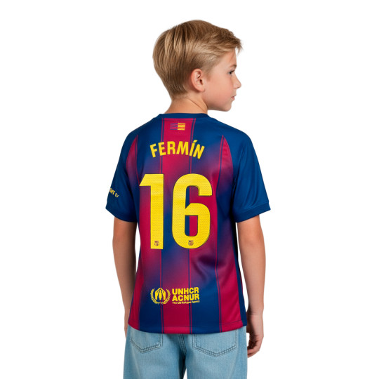 Jersey Nike Kids Fermín FC Barcelona Home Kit 2025-2026 Deep Royal