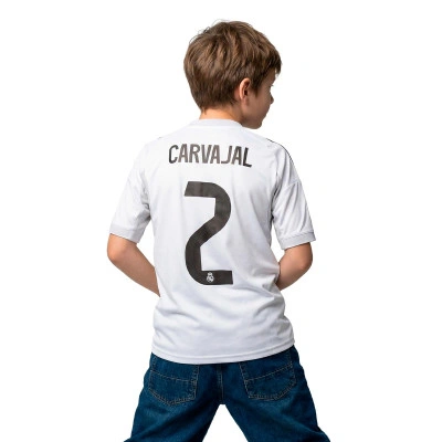 Camiseta Real Madrid Primera Equipación 2025-2026 Niño Carvajal + Parche