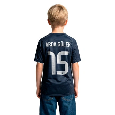 Jersey Real Madrid Segundo Uniforme 2025-2026 Niño Arda Güler + Parche