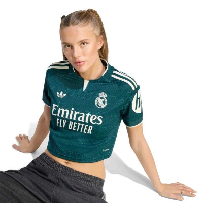 adidas x Real Madrid FC 26/27 Away Cropped Jersey Asia SIzing 'Aurora Ivy' (Women's) — foto 4