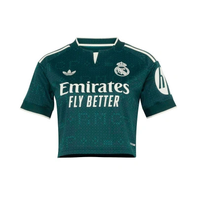 adidas x Real Madrid FC 26/27 Away Cropped Jersey Asia SIzing 'Aurora Ivy' (Women's) — foto 6