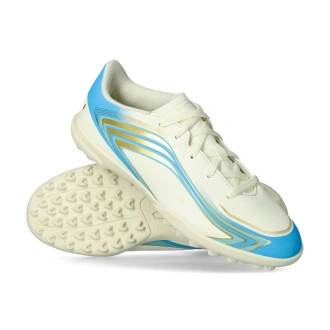 Bota F50 Messi Club Turf Niño Ivory-Semi Blue Burst-Icey Blue