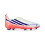 Kids F50 Hyperfast League LL FG -White-Solar Purple-Tursol