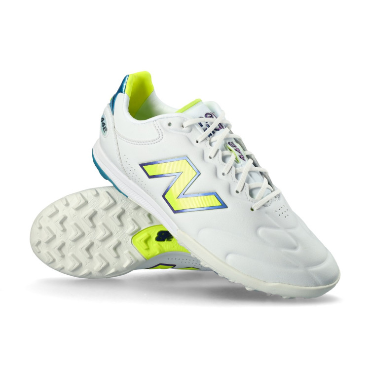 Football Boots New Balance 442 Elite Turf V3 White-Alkaline Green