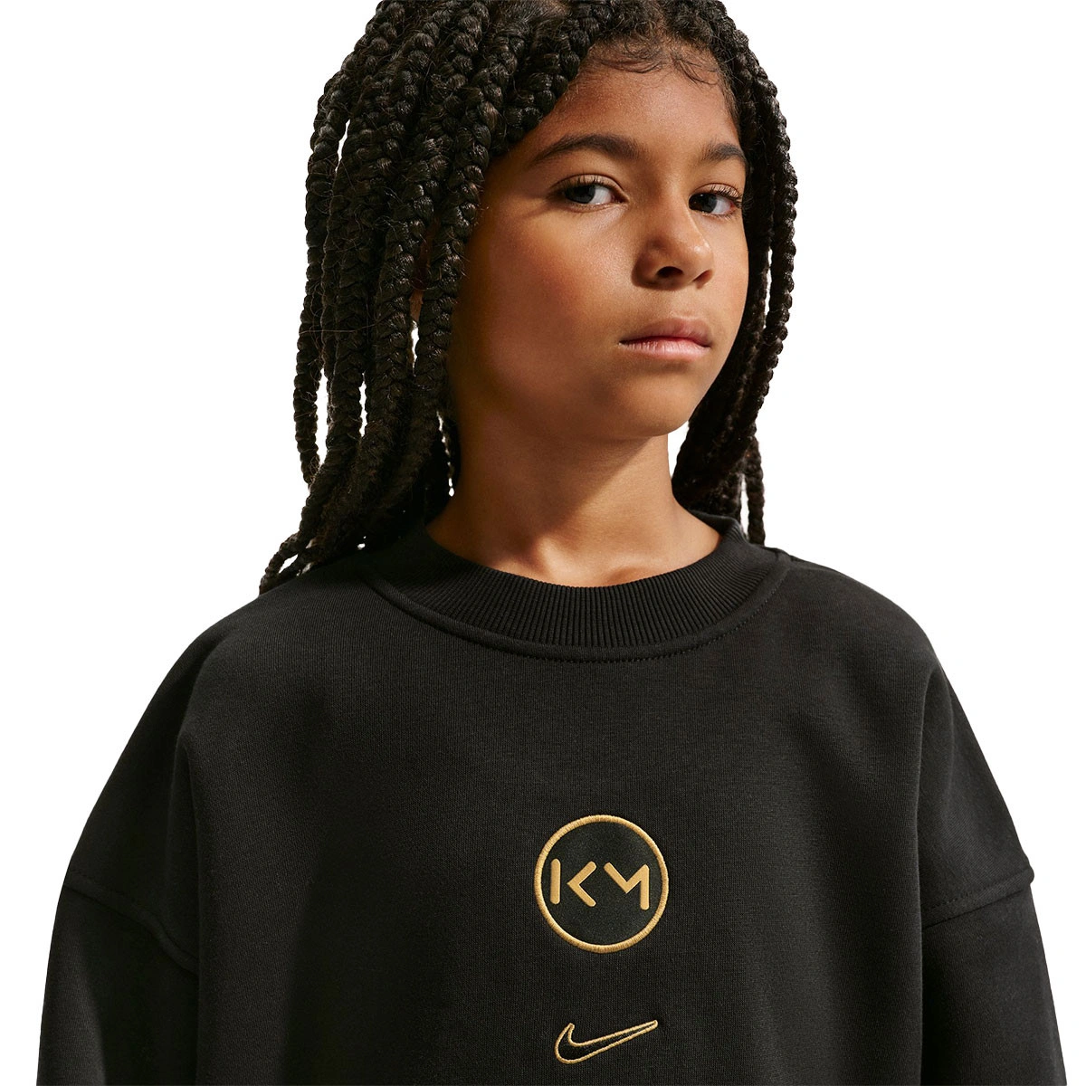 sudadera-nike-kylian-mbappe-club-fleece-black-metallic-gold-2